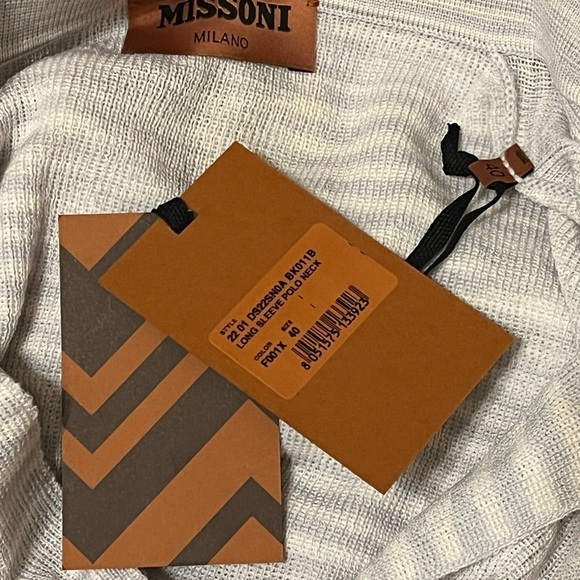 Missoni Sweater Wool Knit Long Sleeve Polo‎ Sz S IT 40 - Picture 8 of 10